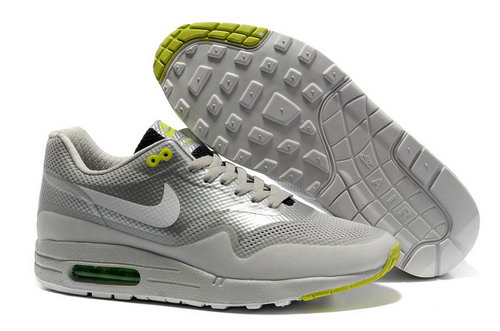 Nike Air Max 1 Hypefuse Unisex Gray Green Running Shoes Reduced
